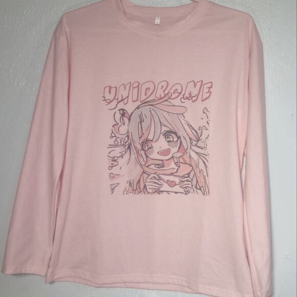 Cute Anime Girl Long Sleeve Shirt NWOT size 1 fits like medium - Picture 1 of 5